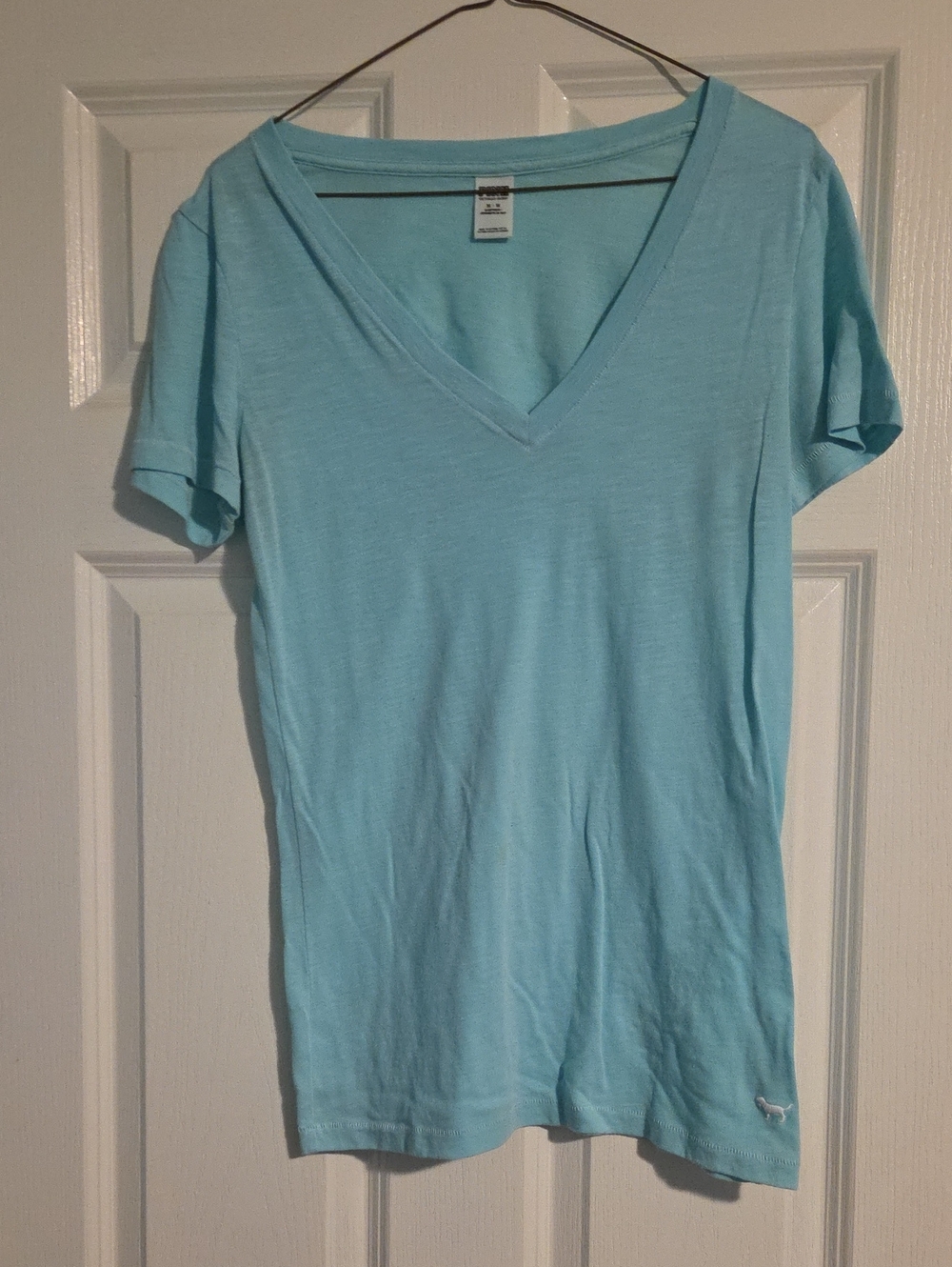PINK Victoria's Secret Light Aqua V-Neck Tee